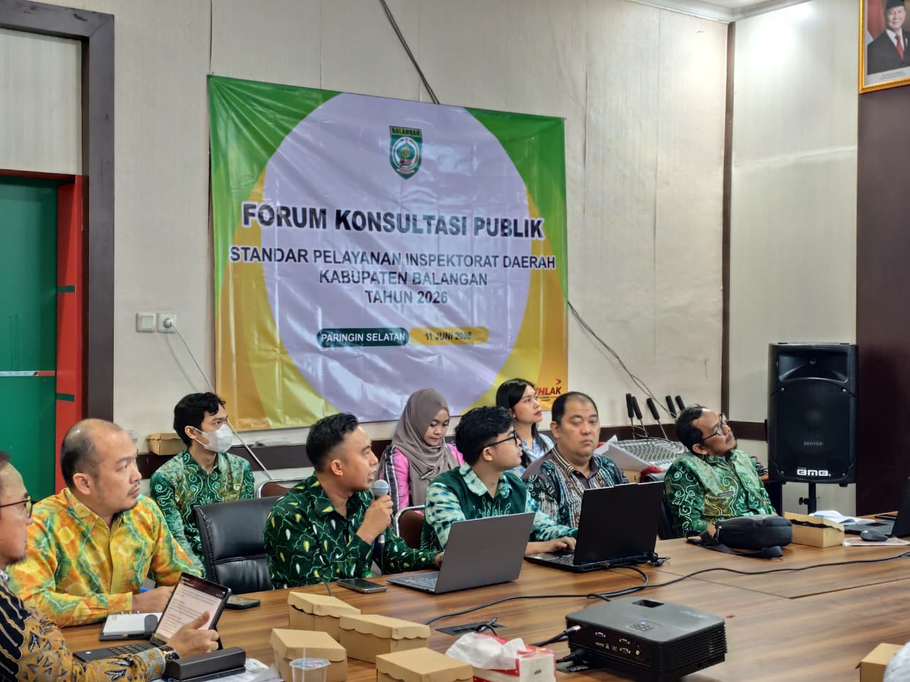 Forum Konsultasi Publik Standar Pelayanan Inspektorat Daerah Kabupaten Balangan Tahun 2026